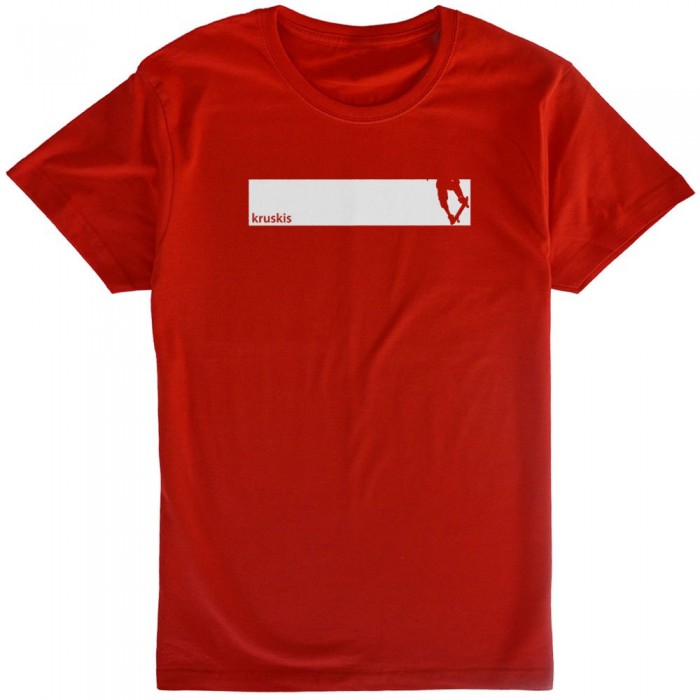 [해외]KRUSKIS Skate 프레임 숏 슬리브 T-shirt 반팔 티셔츠 14137332723 Red
