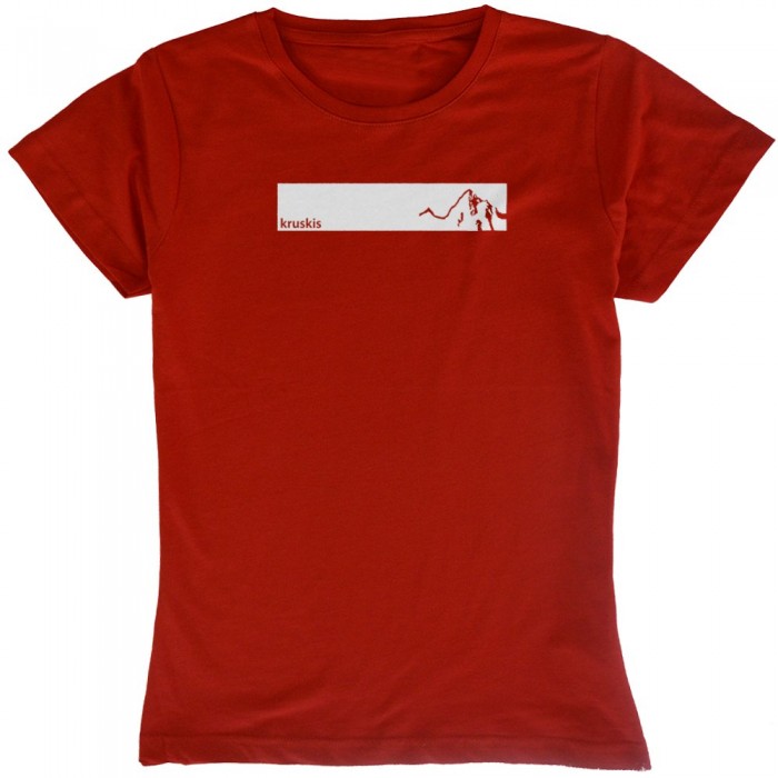 [해외]KRUSKIS Mountain 프레임 반팔 티셔츠 4137332660 Red