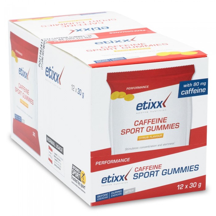 [해외]ETIXX 카페인 Sport 12 단위 카페인 에너지 젤리 상자 7137341095