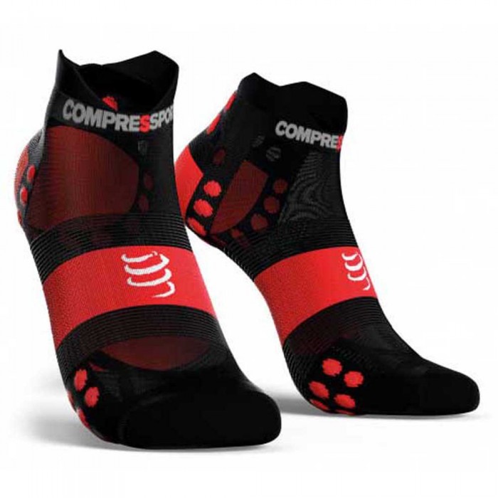 [해외]컴프레스포트 Pro Racing V3.0 Ultralight Run Low Socks 6137327234 Black / Red