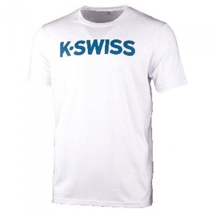 [해외]케이스위스 반소매 티셔츠 로고 12137019327 White / Burnner Blue