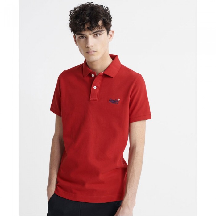[해외]슈퍼드라이 Classic Pique 반팔 폴로 셔츠 137403471 Rouge Red