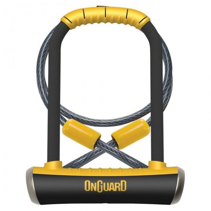 [해외]ONGUARD 자물쇠 케이블이 있는 U-Lock Pitbull Standard Shackle 1137452076 Black / Yellow