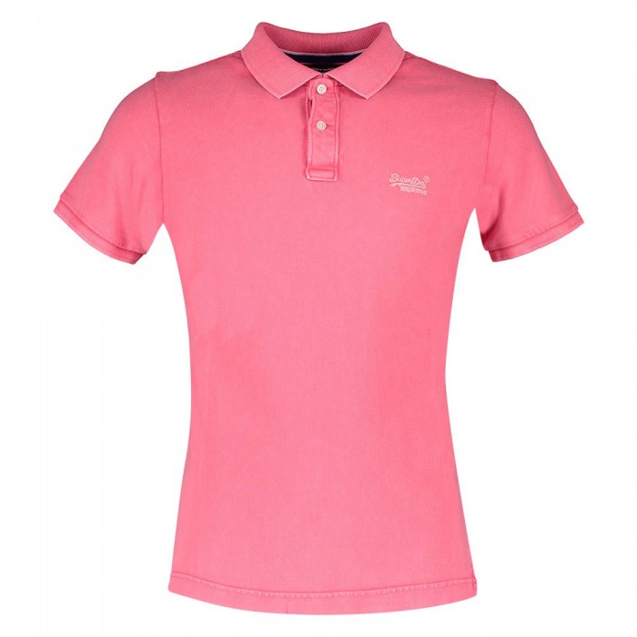 [해외]슈퍼드라이 반팔 폴로 셔츠 Vintage Destroyed 137403445 Maldive Pink
