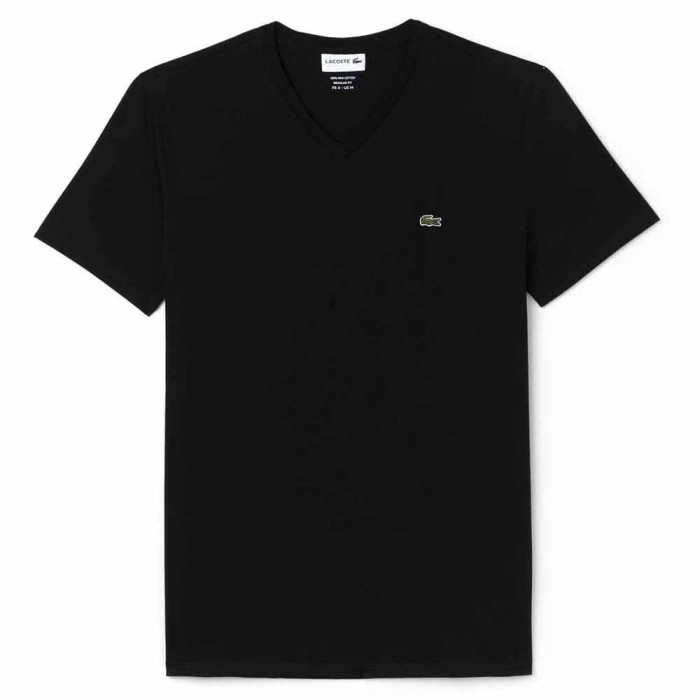 [해외]라코스테 V-넥 Pima Cotton 반팔 티셔츠 136466791 Black