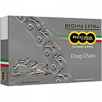 [해외]REGINA 530/136 DR Drag Racing Rivet Non Seal Replacement 사슬 링크 9137478796 Gold / Black / Steel