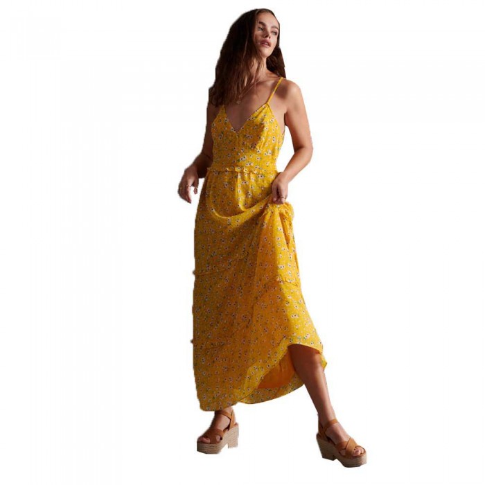 [해외]슈퍼드라이 Margaux Maxi 긴 드레스 137529301 Yellow Floral