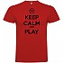 [해외]KRUSKIS Keep Calm And Play Football 반팔 티셔츠 3137539104 Red