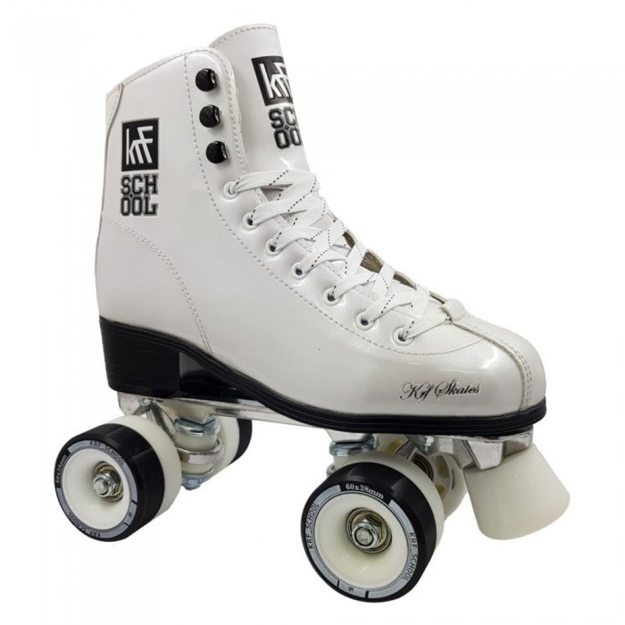 [해외]KRF 롤러 스케이트 School Aluminium Leather Velcro 14137542683 White / Black