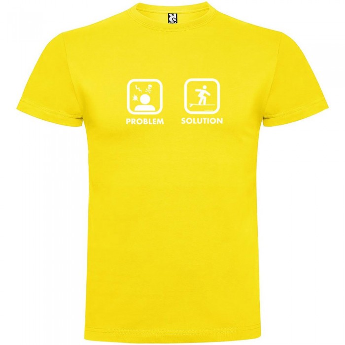 [해외]KRUSKIS 프로blem 솔루션 Surf 반팔 티셔츠 14137538197 Yellow