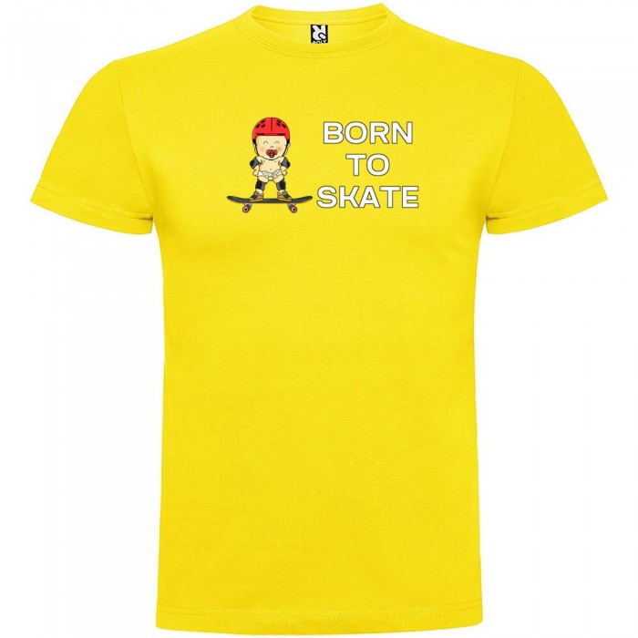[해외]KRUSKIS Born To Skate 숏 슬리브 T-shirt 반팔 티셔츠 14137538644 Yellow