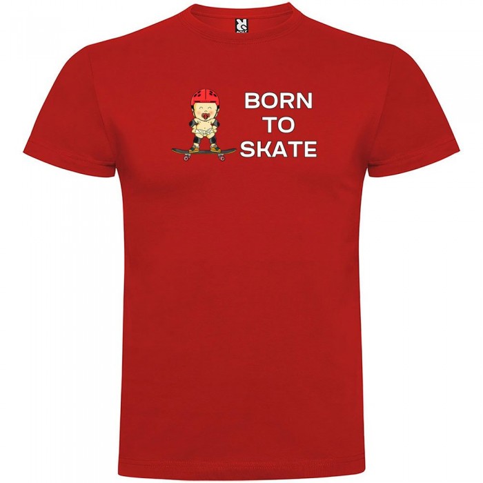 [해외]KRUSKIS 반팔 티셔츠 Born To Skate 숏 슬리브 T-shirt 14137538648 Red