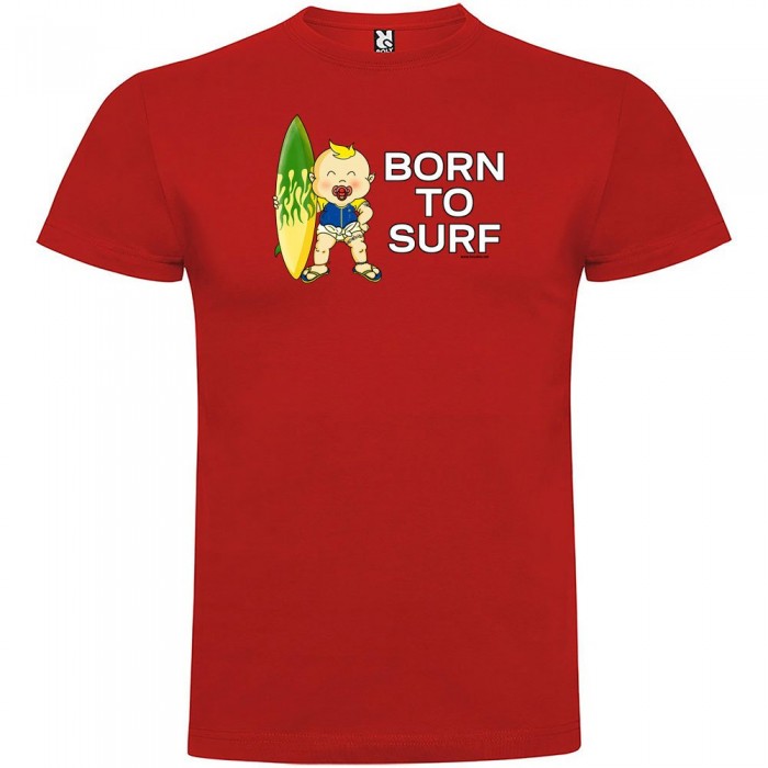 [해외]KRUSKIS Born To Surf 숏 슬리브 T-shirt 반팔 티셔츠 14137538818 Red