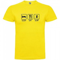 [해외]KRUSKIS Sleep Eat and Surf 숏 슬리브 T-shirt 반팔 티셔츠 14137539207 Yellow