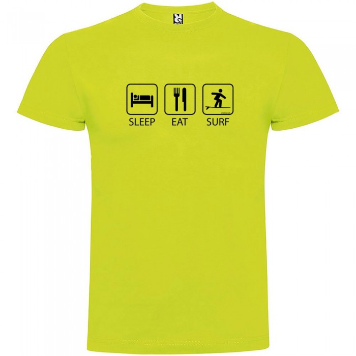 [해외]KRUSKIS Sleep Eat and Surf 숏 슬리브 T-shirt 반팔 티셔츠 14137539208 Light Green