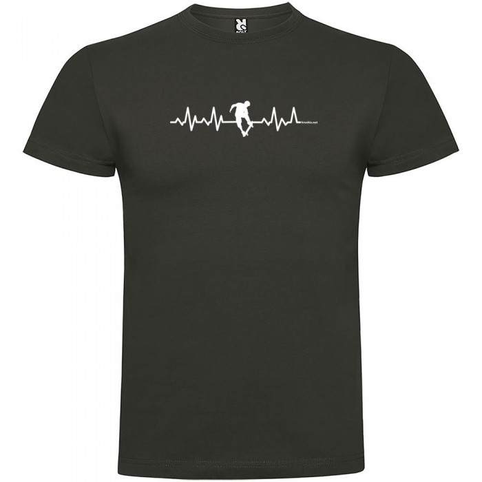 [해외]KRUSKIS 반팔 티셔츠 Skateboard Heartbeat 숏 슬리브 T-shirt 14137539816 Dark Grey