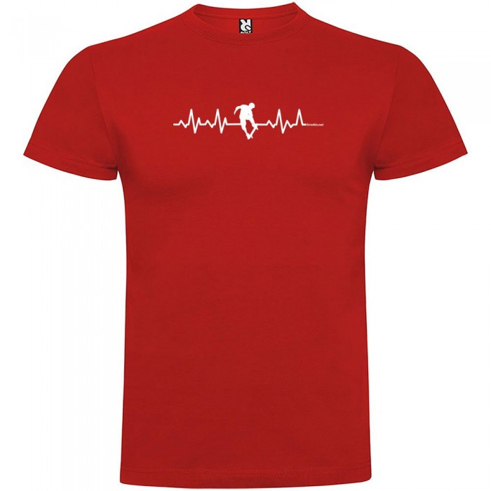 [해외]KRUSKIS Skateboard Heartbeat 숏 슬리브 T-shirt 반팔 티셔츠 14137539817 Red