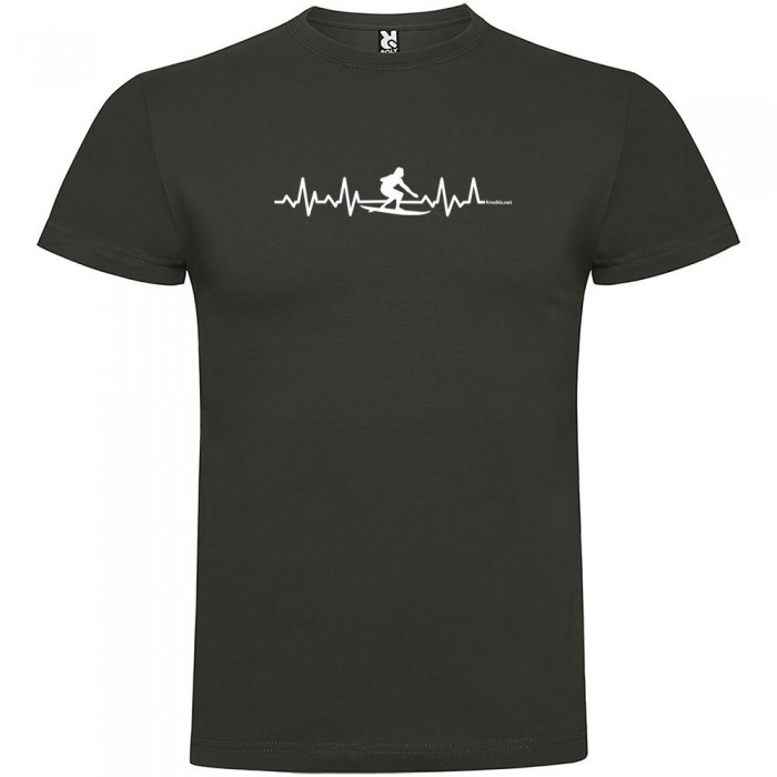 [해외]KRUSKIS 반팔 티셔츠 Surf Heartbeat 숏 슬리브 T-shirt 14137539824 Dark Grey