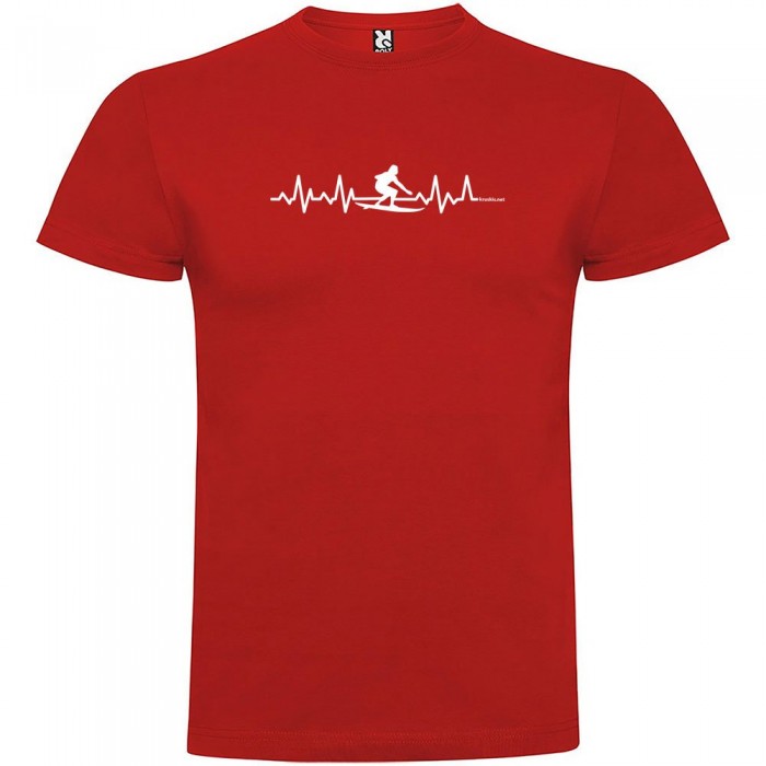[해외]KRUSKIS Surf Heartbeat 숏 슬리브 T-shirt 반팔 티셔츠 14137539825 Red