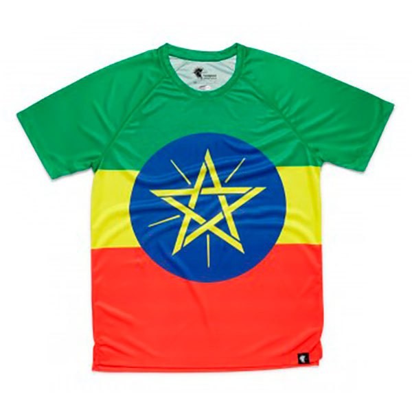 [해외]HOOPOE 반팔 티셔츠 Adisebeba 6137536433 Green / Yellow / Red / Blue
