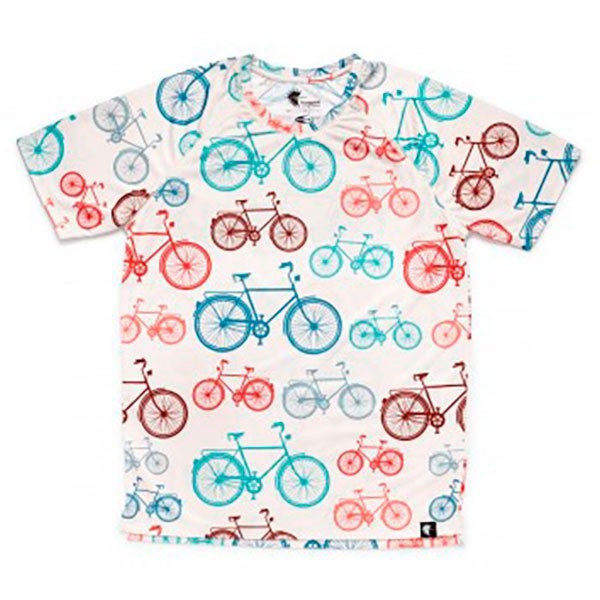 [해외]HOOPOE Bike 반팔 티셔츠 6137536435 White / Blue / Orange
