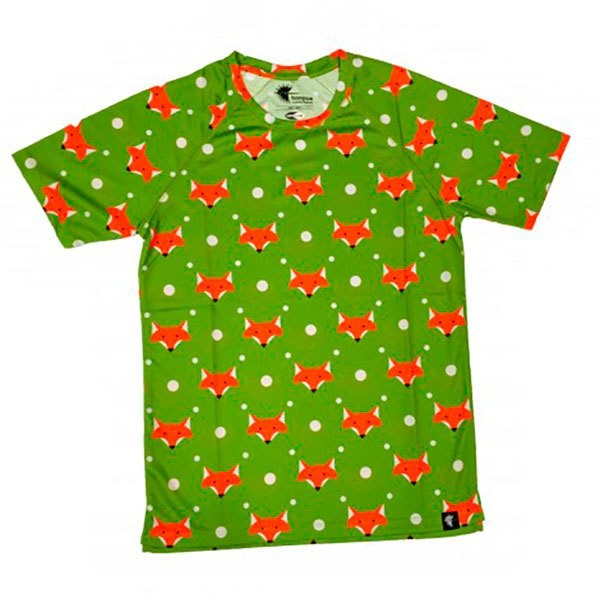 [해외]HOOPOE 반팔 티셔츠 Fox 6137536439 Green / Orange / White