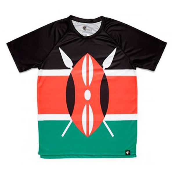 [해외]HOOPOE 반팔 티셔츠 Maasai 6137536444 Black / Orange / Green