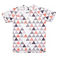 [해외]HOOPOE 반팔 티셔츠 Triangles 6137536452 White / Grey / Orange