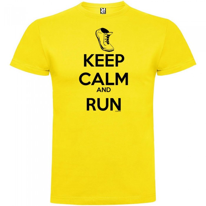 [해외]KRUSKIS 반팔 티셔츠 Keep Calm And Run 6137539116 Yellow