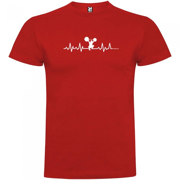 [해외]KRUSKIS Fitness Heartbeat 반팔 티셔츠 7137539809 Red