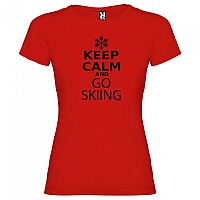 [해외]KRUSKIS 반팔 티셔츠 Keep Calm And Go 스키ing 5137539362 Red