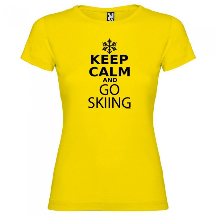 [해외]KRUSKIS 반팔 티셔츠 Keep Calm And Go 스키ing 5137539364 Yellow