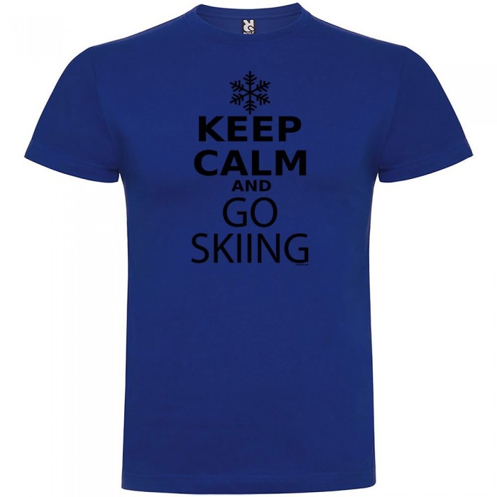 [해외]KRUSKIS 반팔 티셔츠 Keep Calm And Go 스키ing 5137539361 Royal Blue