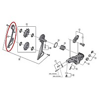 [해외]시마노 다리 Dura Ace R9100 SS 11s Interior Pulley 캐리어 1137552029 Black