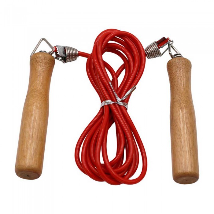 [해외]SOFTEE 로프 PVC 스키pping With Wooden Handle 7137567930 Red