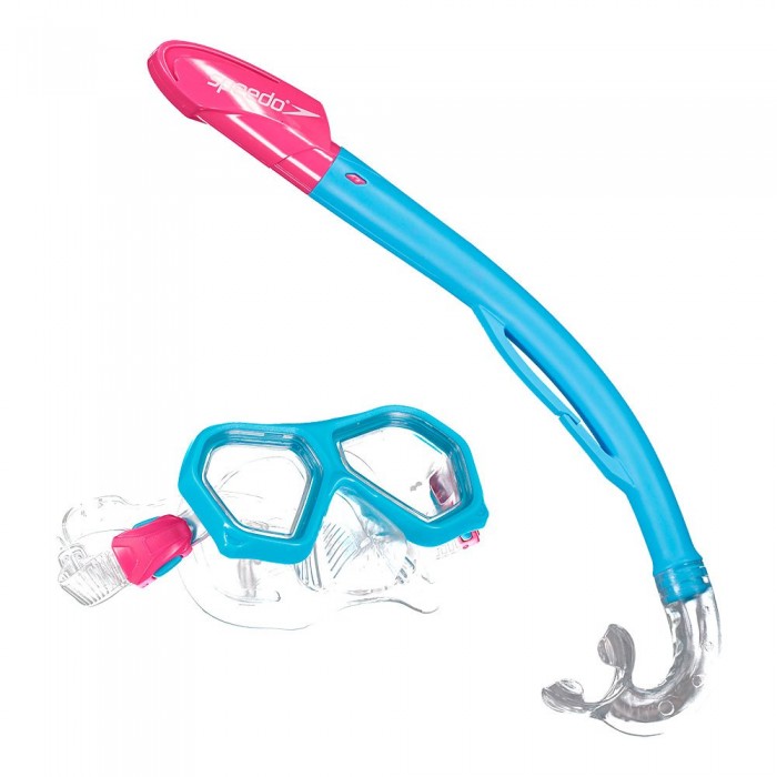 [해외]스피도 듀얼 렌즈 마스크+튜브 Leisure 6137435873 Aqua Splash/Ultra Pink