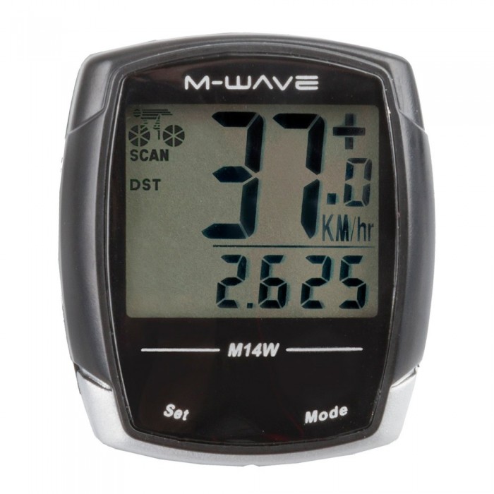 [해외]M-WAVE M14W 자전거 컴퓨터 1137641668 Grey