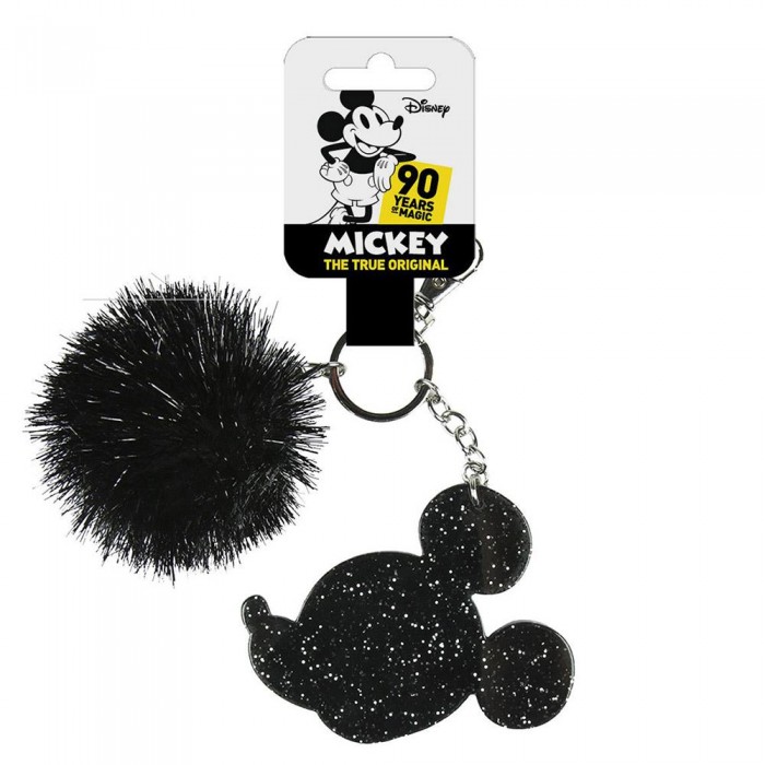 [해외]CERDA GROUP Mickey Acrylic Pompom Key Ring Black