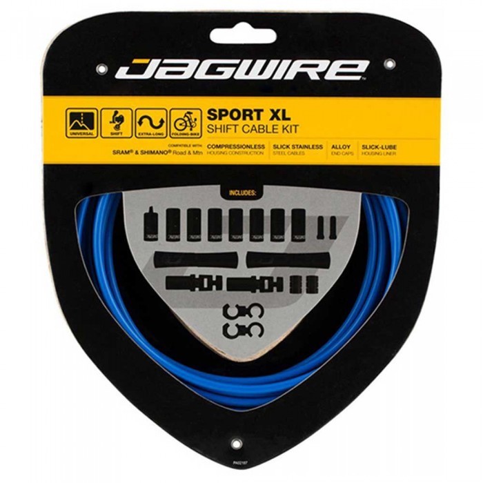 [해외]JAGWIRE 기어 케이블 키트 Sport XL Shift Cable Kit 1137712610 Blue