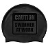 [해외]BUDDYSWIM Caution Swimmer At Work Silicone 수영 모자 6136860755 Black