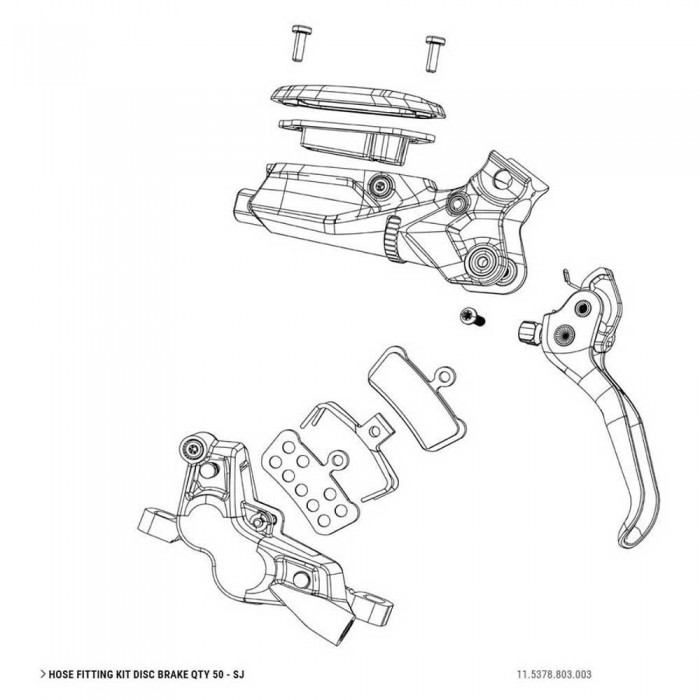[해외]스램 세트 Hydraulic Brake Hose Fitting Kit 1137680586 Grey