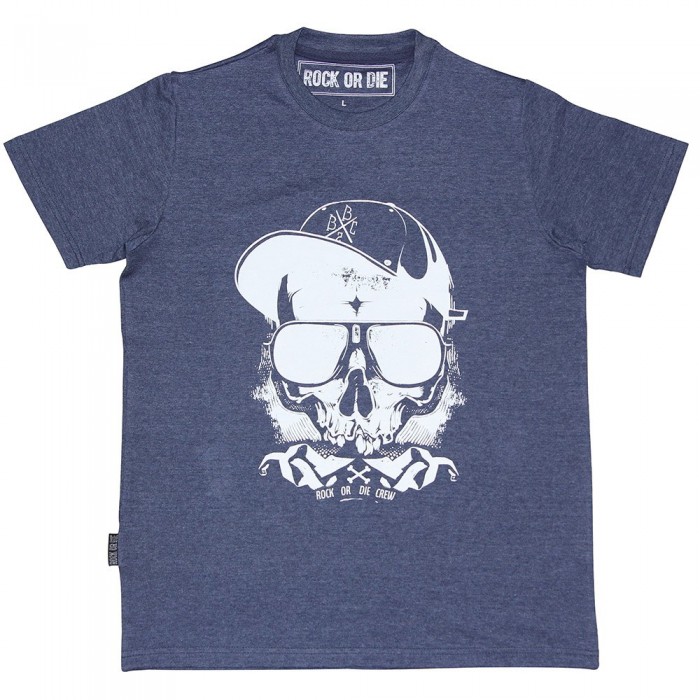 [해외]ROCK OR DIE 반소매 티셔츠 Skull Crew 9137284546 Navy