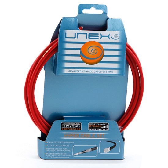 [해외]UNEX 브레이크 케이블 키트 Hyper Brake Cable/Cover Kit 1137598696 Red