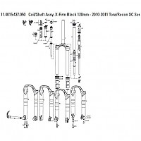 [해외]락샥 코일/샤프트 어셈블리 Tora XC/SL/Recon XC/SL/Race 120 Mm X-Firm 1137782049 Black