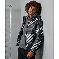 [해외]슈퍼드라이 Sportstyle Puffer 재킷 137775850 Black AOP