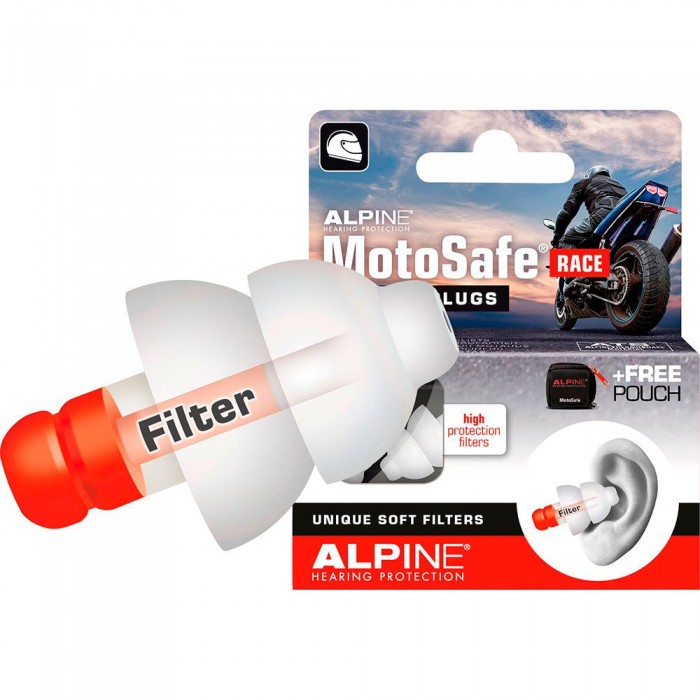 [해외]ALPINE 스토퍼 MotoSafe Race Earplugs 9137768998 White