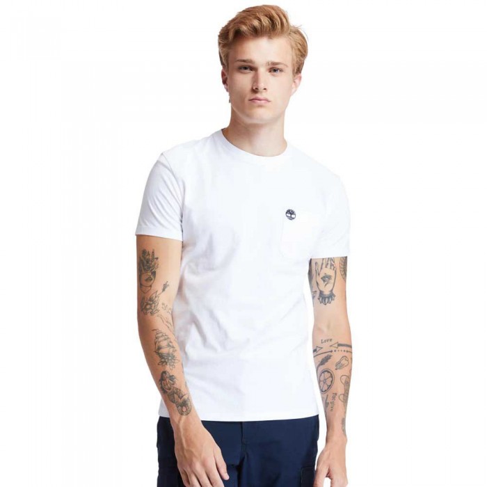 [해외]팀버랜드 반팔 티셔츠 Dunstan River 포켓 Slim 137628583 White