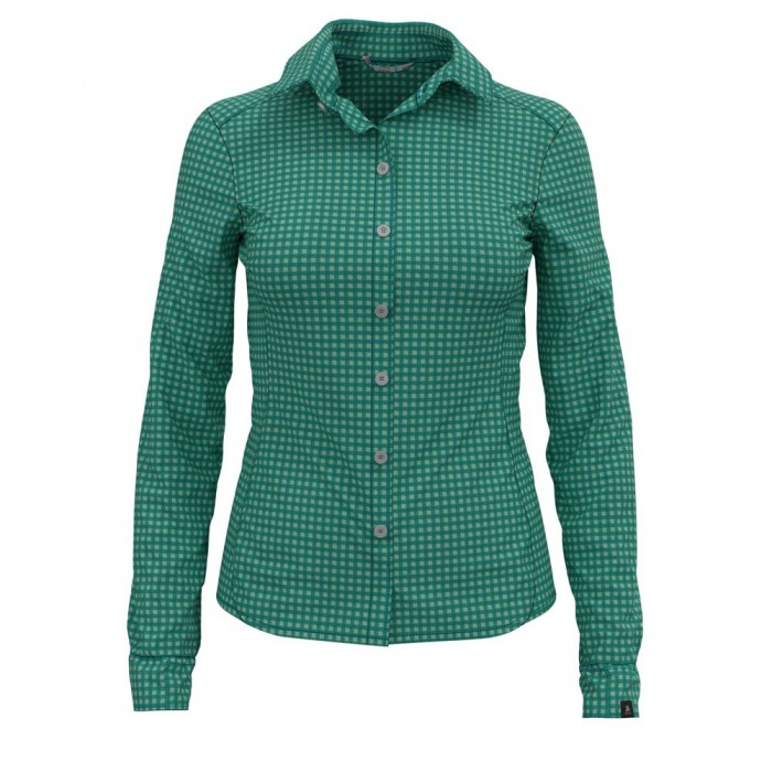 [해외]오들로 Kumano Check 긴팔 셔츠 4137498763 Submerged / Malachite Green / Check