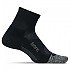 [해외]FEETURES Elite Light Cushion Quarter 짧은 양말 6137835446 Black