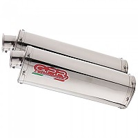 [해외]GPR EXHAUST SYSTEMS Trioval Dual ETV Caponord 1000 Rally 01-07 인증된 슬립온 머플러 9137884336 Glossy Silver / Glossy Silver